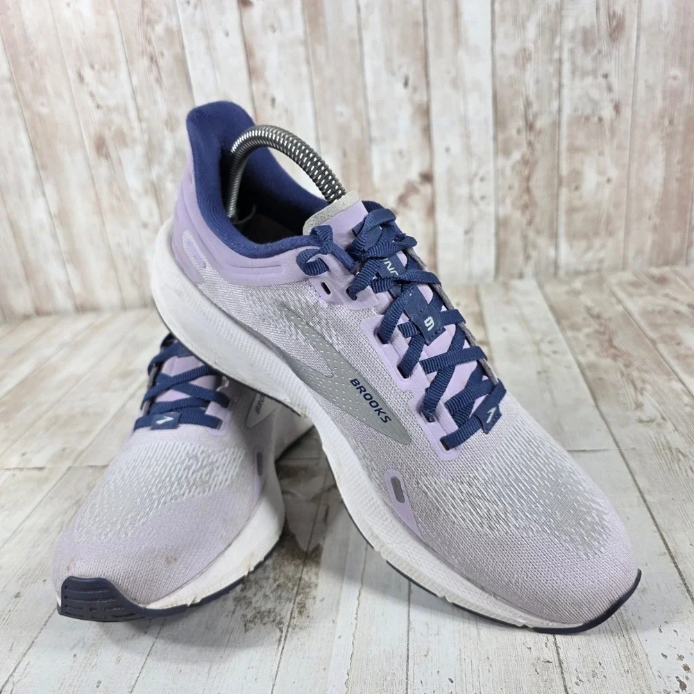 Brooks Launch 9 Womens Running Shoes Purple Navy Silver 1203731B588 Size 9 B